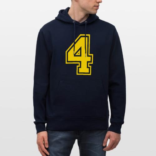 Number 4 in a classic athletic collegiate font - Heavyweight Unisex Hoodie CRUISER by Stanley/Stella