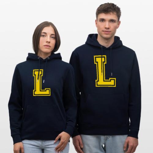 Letter L – Capital Athletic Alphabet Monogram - Heavyweight Unisex Hoodie CRUISER by Stanley/Stella