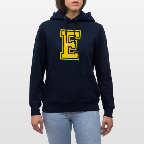 Letter E – Capital Athletic Alphabet Monogram - Heavyweight Unisex Hoodie CRUISER by Stanley/Stella