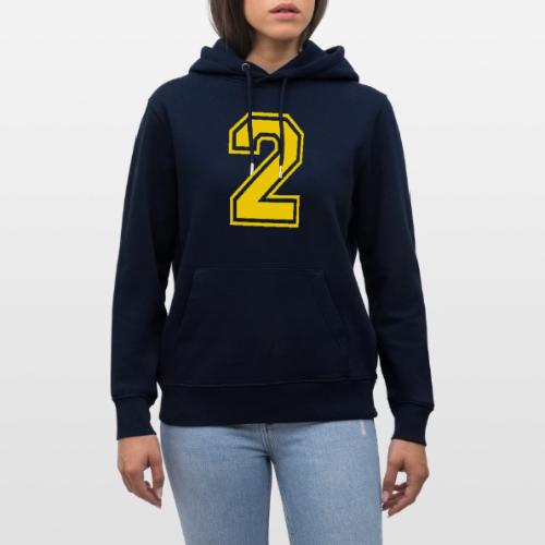 Number 2 in a classic athletic collegiate font - Heavyweight Unisex Hoodie CRUISER by Stanley/Stella