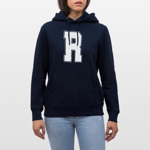 White Letter R – Varsity Alphabet Monogram - Heavyweight Unisex Hoodie CRUISER by Stanley/Stella