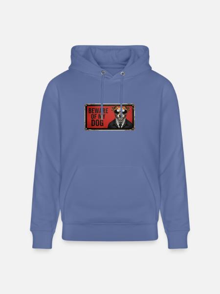 Beware of my dog - Heavyweight Unisex Hoodie CRUISER by Stanley/Stella - bright blue