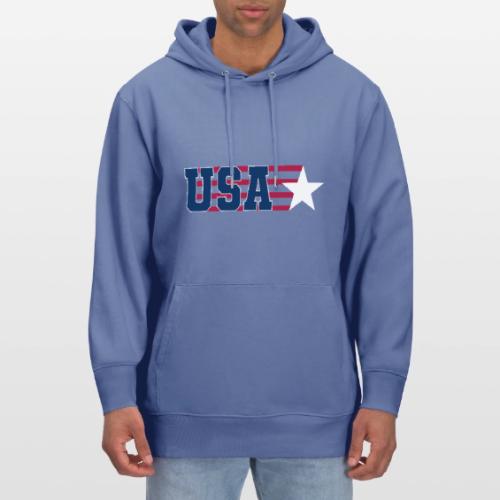 Star Stripe USA - Heavyweight Unisex Hoodie CRUISER by Stanley/Stella