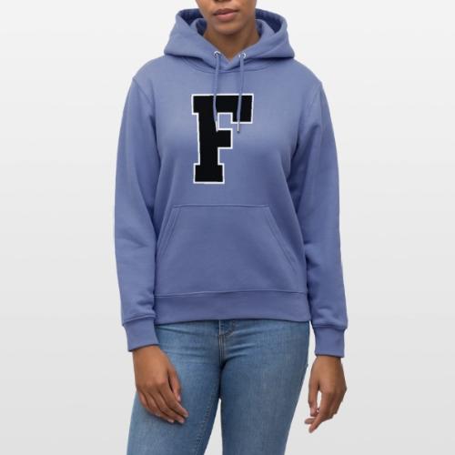 Varsity Letter F Athletic Monogram - Heavyweight Unisex Hoodie CRUISER by Stanley/Stella