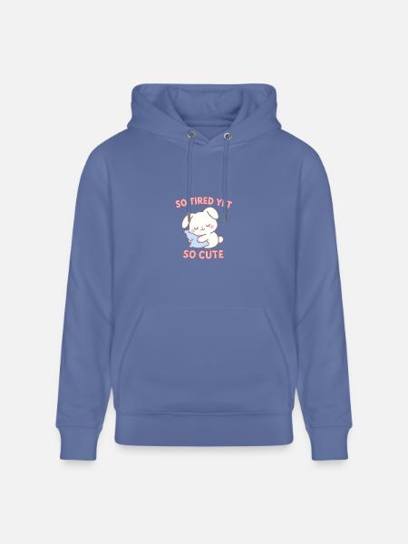 So Tired Yet So Cute - Heavyweight Unisex Hoodie CRUISER by Stanley/Stella - bright blue