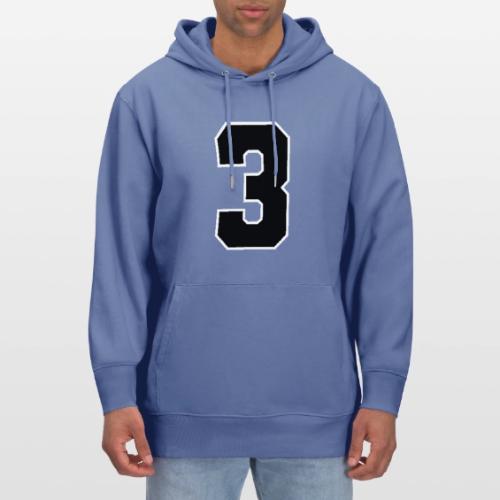 Varsity Number 3 Athletic Font - Heavyweight Unisex Hoodie CRUISER by Stanley/Stella