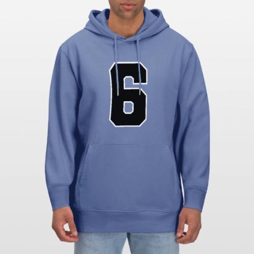 Varsity Number 6 Sports Font - Heavyweight Unisex Hoodie CRUISER by Stanley/Stella