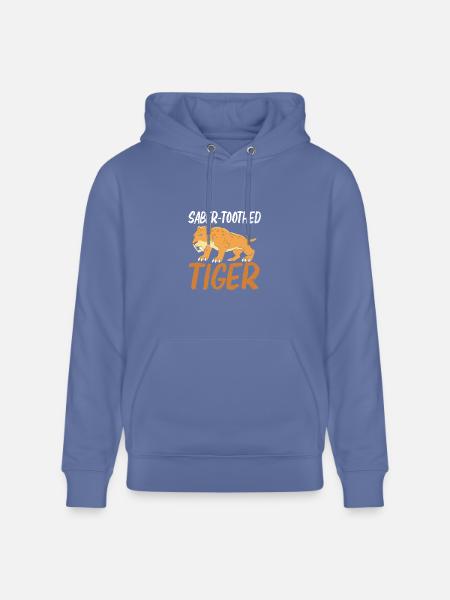 Prehistoric Smilodon Sabertooth Tiger - Heavyweight Unisex Hoodie CRUISER by Stanley/Stella - bright blue
