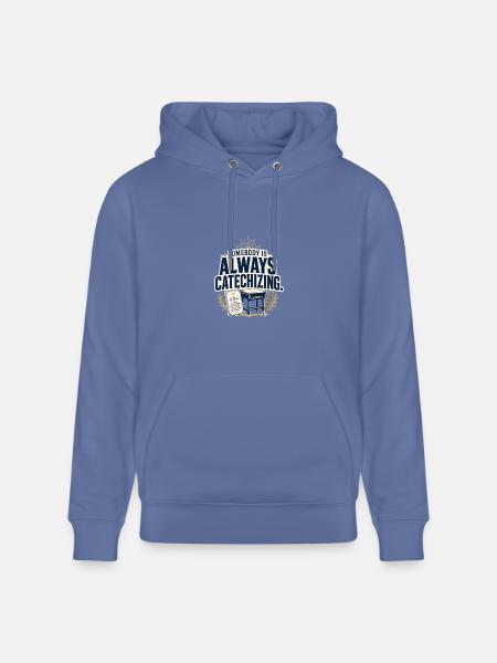 Somebody Is Always Catechizing Homeschool - Heavyweight Unisex Hoodie CRUISER by Stanley/Stella - bright blue
