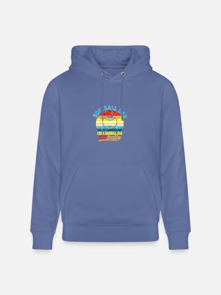 Softball Dad Humor Tee - Heavyweight Unisex Hoodie CRUISER by Stanley/Stella - bright blue