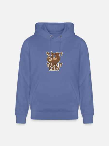 Take It Easy Sloth - Heavyweight Unisex Hoodie CRUISER by Stanley/Stella - bright blue