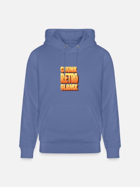 Chunk Retro Glow Glyph - Heavyweight Unisex Hoodie CRUISER by Stanley/Stella - bright blue