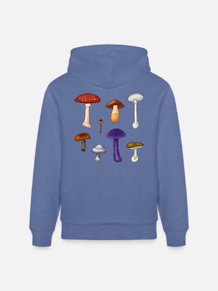 Poisonous Mushrooms - Heavyweight Unisex Hoodie CRUISER by Stanley/Stella - bright blue