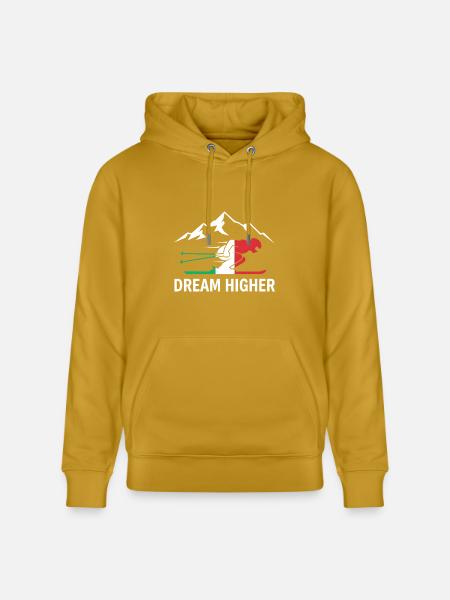 Dream Higher Alpine Skier - Heavyweight Unisex Hoodie CRUISER by Stanley/Stella - ochre