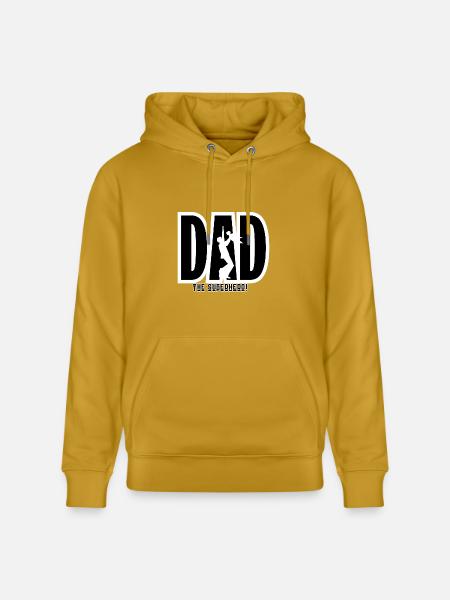 Dad Superhero Silhouette - Heavyweight Unisex Hoodie CRUISER by Stanley/Stella - ochre