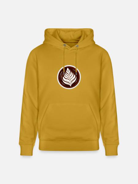 Latte Art Leaf Cappuccino Design - Heavyweight Unisex Hoodie CRUISER by Stanley/Stella - ochre