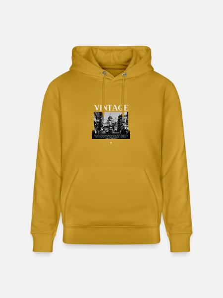 Timeless Mono Streetscape - Heavyweight Unisex Hoodie CRUISER by Stanley/Stella - ochre