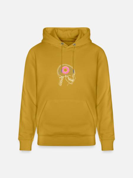 DONUT ON BRAIN X-RAY DESIGN - Heavyweight Unisex Hoodie CRUISER by Stanley/Stella - ochre