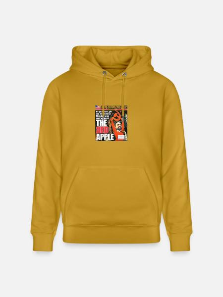 The Red Apple New York Post Zohran Mamdani  - Heavyweight Unisex Hoodie CRUISER by Stanley/Stella - ochre