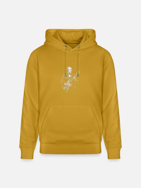 Andrew Johnson Guitarist Portrait  - Heavyweight Unisex Hoodie CRUISER by Stanley/Stella - ochre