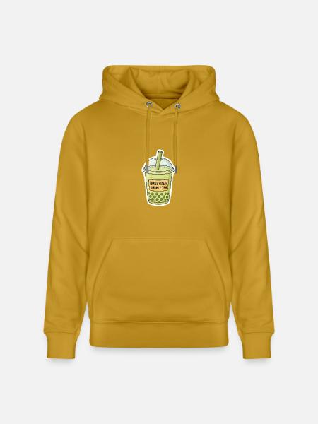 Honeydew Bubble Tea Illustration - Heavyweight Unisex Hoodie CRUISER by Stanley/Stella - ochre