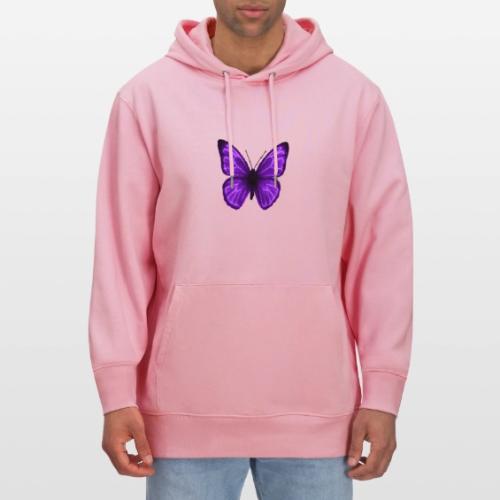 Neon Purple Butterfly - Heavyweight Unisex Hoodie CRUISER by Stanley/Stella