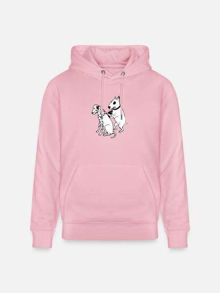 DALMATIAN DOG, TATTOO - Heavyweight Unisex Hoodie CRUISER by Stanley/Stella - pale pink