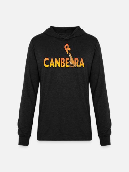 Canberra australian kangaroo city - Unisex Long Sleeve Hoodie Shirt - heather black