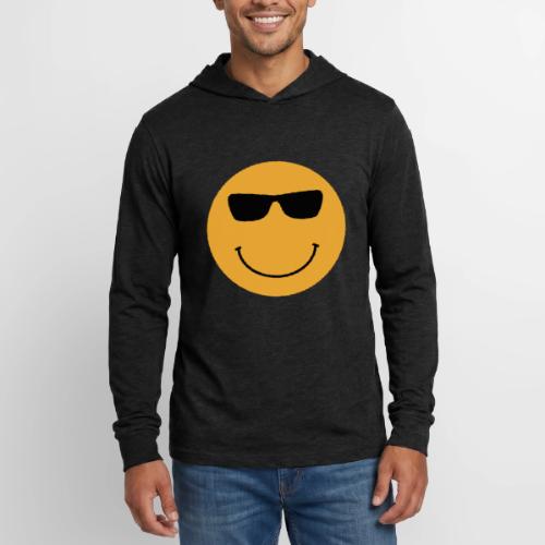 Orange Face with Sunglasses - Unisex Long Sleeve Hoodie Shirt