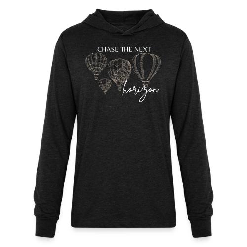 Chase the Next Horizon (white text) - Unisex Long Sleeve Hoodie Shirt