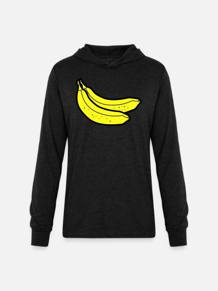 Bananas - Unisex Long Sleeve Hoodie Shirt - heather black
