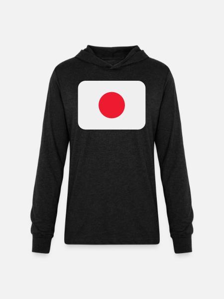 Japan Collection - Unisex Long Sleeve Hoodie Shirt - heather black
