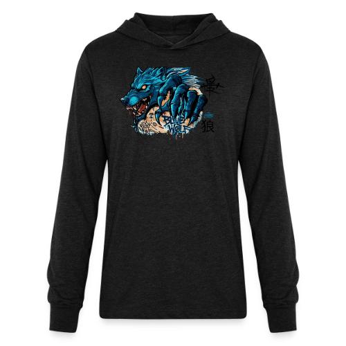 Blue Wolf Graffiti Street Art - Unisex Long Sleeve Hoodie Shirt