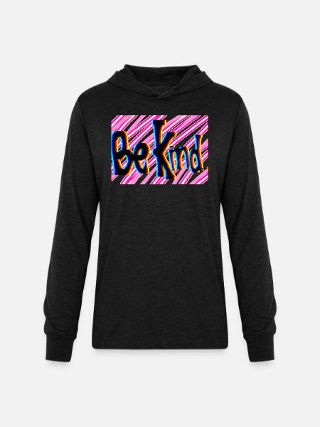 Bekind - Unisex Long Sleeve Hoodie Shirt - heather black