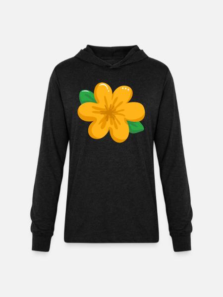 flower 1 1 - Unisex Long Sleeve Hoodie Shirt - heather black