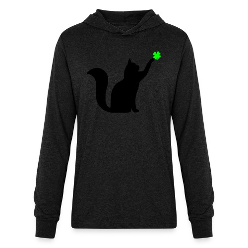 Cat and 4 Leaf Clover - Unisex Long Sleeve Hoodie Shirt