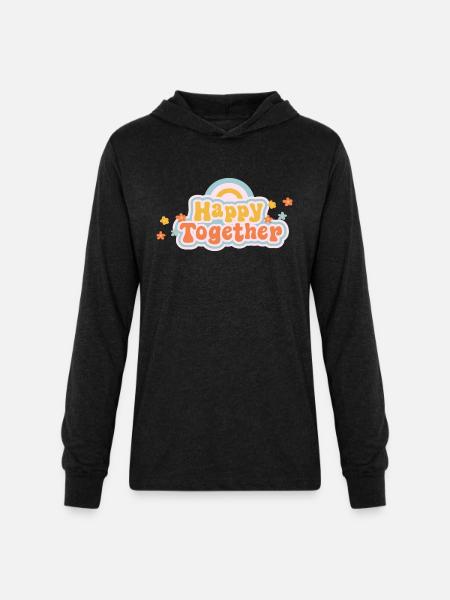 Happy Together - Unisex Long Sleeve Hoodie Shirt - heather black