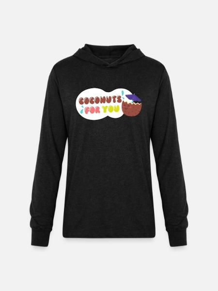 Coconuts For You - Unisex Long Sleeve Hoodie Shirt - heather black