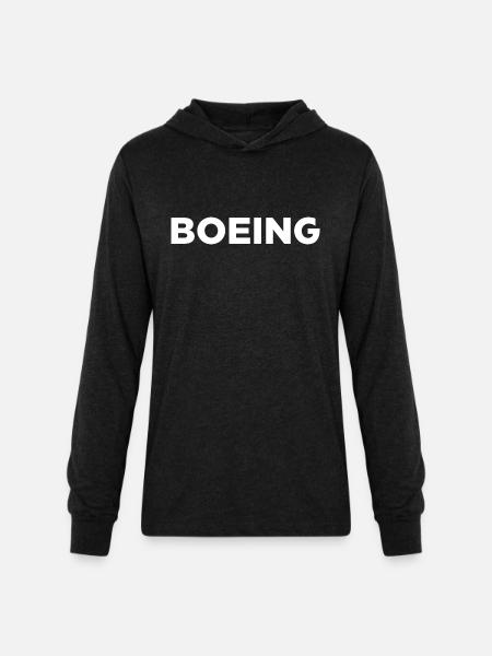 1 - Unisex Long Sleeve Hoodie Shirt - heather black
