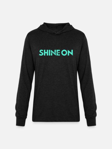 Shine On Always green - Unisex Long Sleeve Hoodie Shirt - heather black