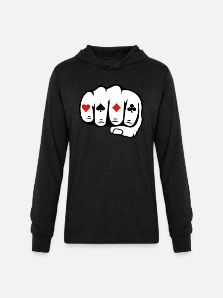 Casino - Unisex Long Sleeve Hoodie Shirt - heather black