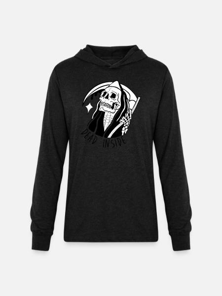 Keeping It Grim - Unisex Long Sleeve Hoodie Shirt - heather black