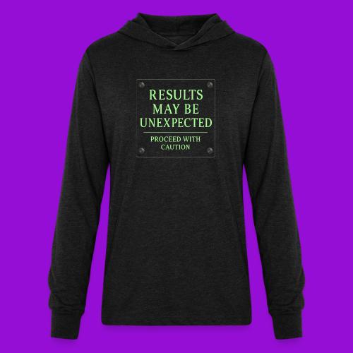 Results May Be Unexpected - Neon Green - Unisex Long Sleeve Hoodie Shirt