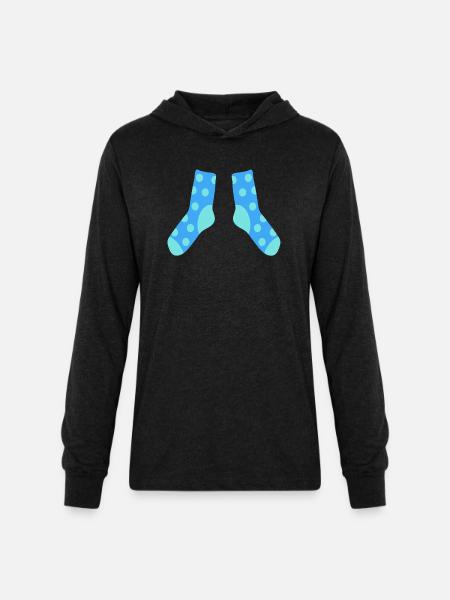 Socks - Unisex Long Sleeve Hoodie Shirt - heather black