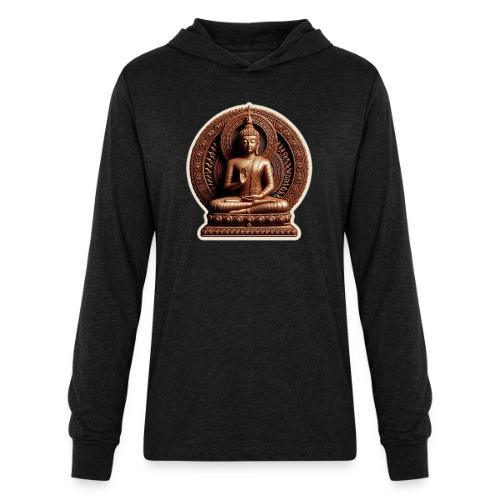 Buddha Statue in meditation and Hand Mudra - Unisex Long Sleeve Hoodie Shirt