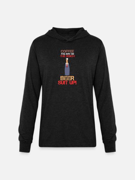 Beer Suit Up - Unisex Long Sleeve Hoodie Shirt - heather black