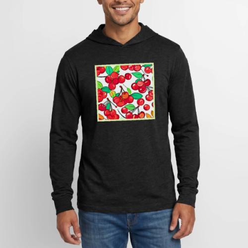 Cherry Pattern Design - Unisex Long Sleeve Hoodie Shirt