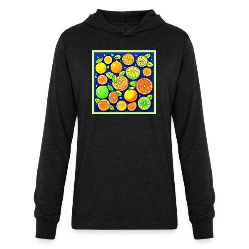 Fresh Citrus Slice Pattern - Unisex Long Sleeve Hoodie Shirt