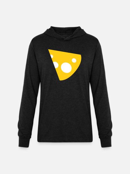 Cheese 1 1 - Unisex Long Sleeve Hoodie Shirt - heather black