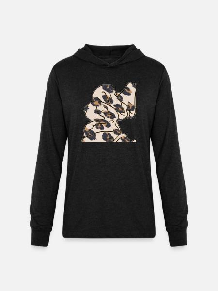 cheetah print scrunchie - Unisex Long Sleeve Hoodie Shirt - heather black